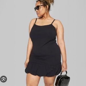 Wild Fable - Strappy Knit Bubble Hem Dress